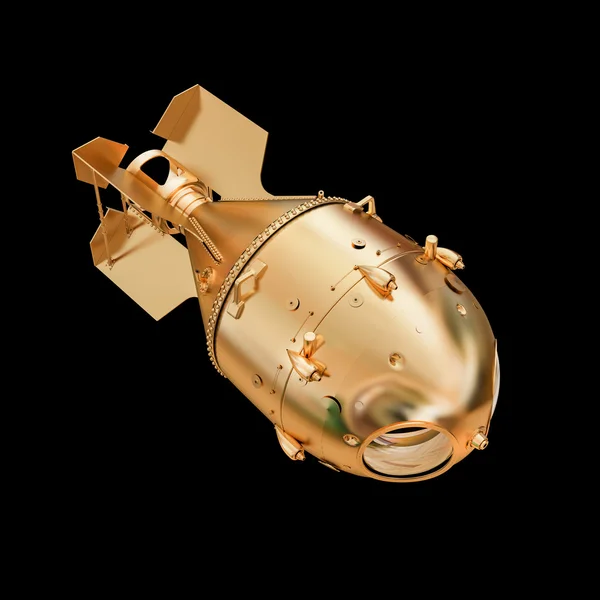 Illustration Gold aerial bomb solated — Stock Photo, Image