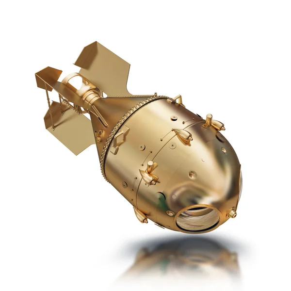 Illustration Gold aerial bomb solated — Stock Photo, Image