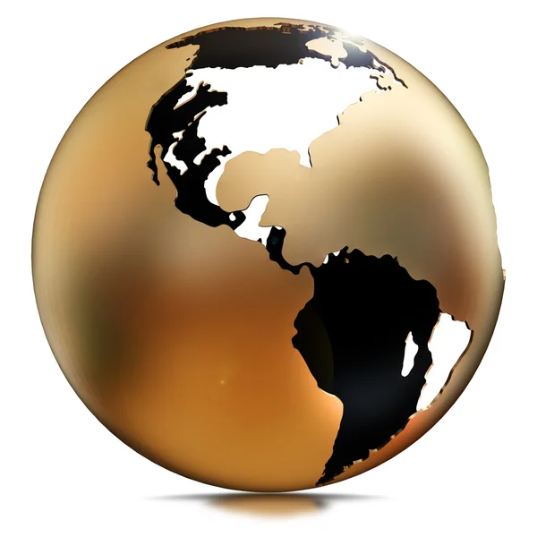Ilustración de un globo de oro — Foto de Stock
