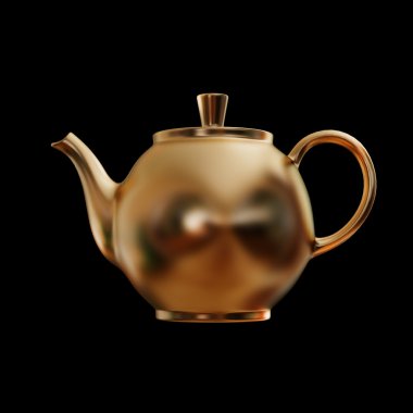 illüstrasyon izole bir altın Kettle