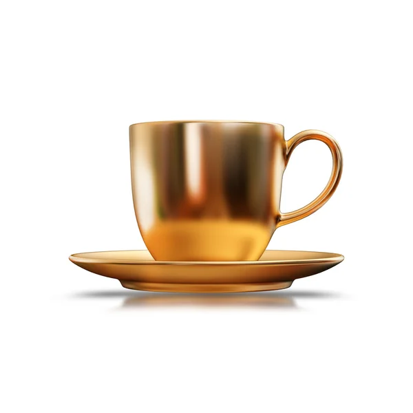 Illustration d'une tasse d'or isolée — Photo