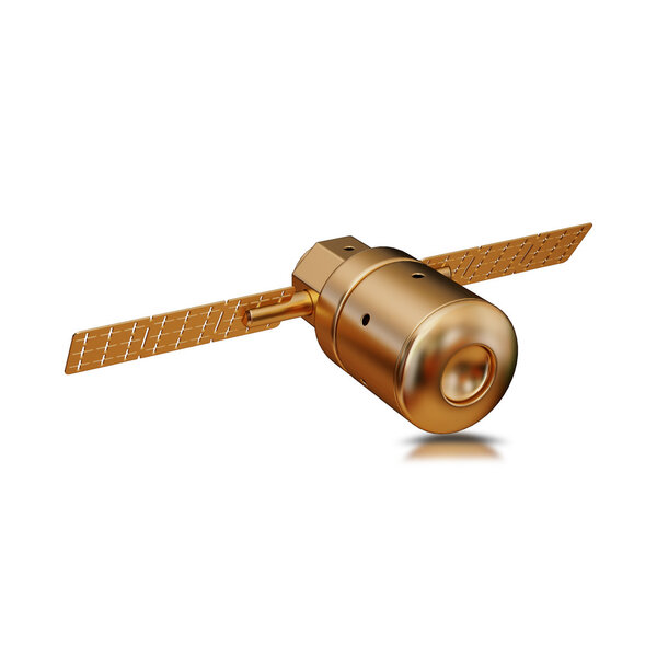 Иллюстрация изолированного космического корабля "Золотая игрушка"
