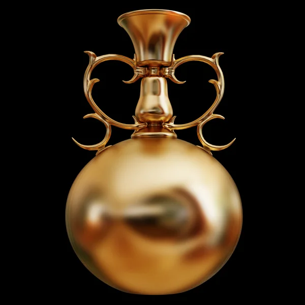 Иллюстрация изолированной золотой вазы — стоковое фото