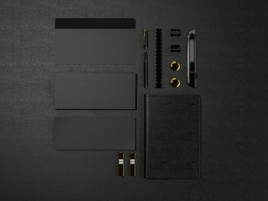 Siyah marka Mockup yüksek çözünürlüklü