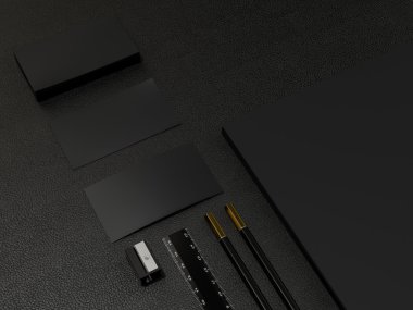 Siyah marka Mockup yüksek çözünürlüklü