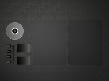 Siyah marka Mockup yüksek çözünürlüklü