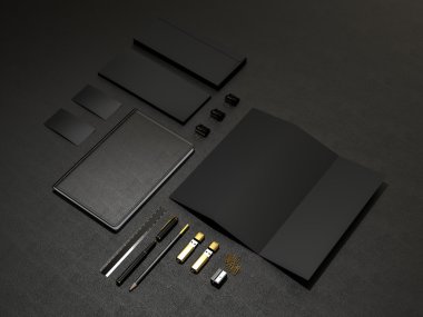 Siyah marka Mockup yüksek çözünürlüklü