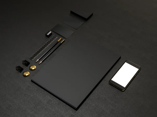 Siyah marka Mockup yüksek çözünürlüklü