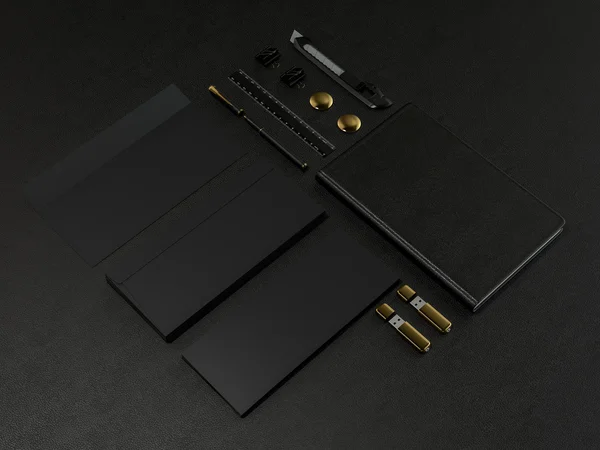 Black Branding Mockup hoge resolutie — Stockfoto