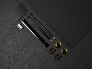 Siyah marka Mockup yüksek çözünürlüklü