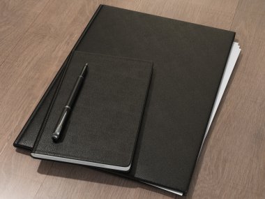 Ahşap doku kağıtlara için klasör