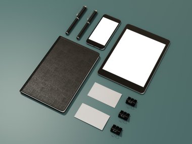 Kurumsal kimlik şablon tasarım Kırtasiye