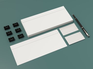 Kurumsal kimlik şablon tasarım Kırtasiye