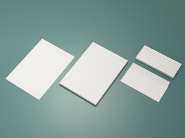 Kurumsal kimlik şablon tasarım Kırtasiye