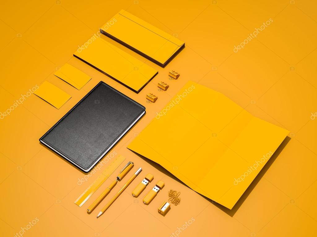 Download Yellow Corporate identity mockup — Stock Photo © vasssaa #81407534