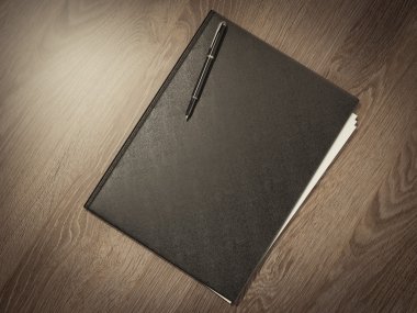 Ahşap doku kağıtlara için klasör