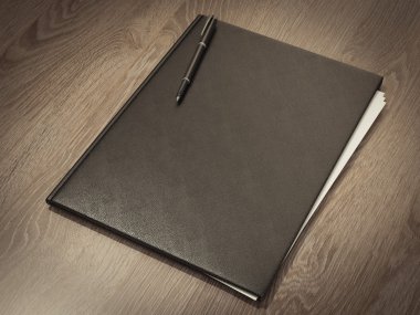 Ahşap doku kağıtlara için klasör