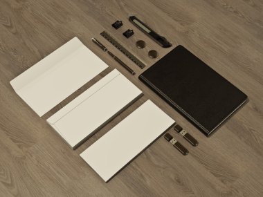 Ahşap arka plan üzerinde örnekler kümesini