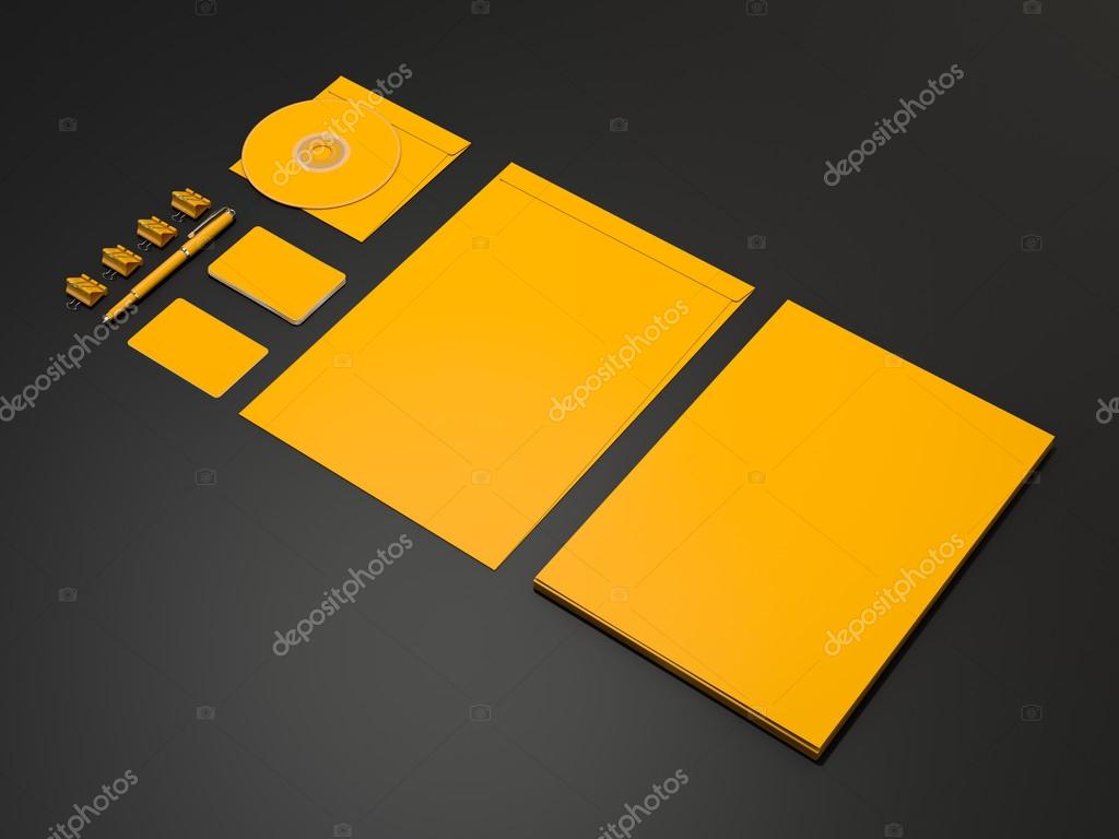 Download Yellow Corporate Id Mockup Stock Photo C Vasssaa 82166386 PSD Mockup Templates