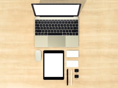 Kurumsal kimlik şablon tasarım Kırtasiye