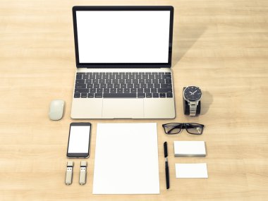 Kurumsal kimlik şablon tasarım Kırtasiye