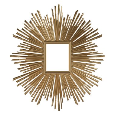 3d set of a gold objects on a white background clipart