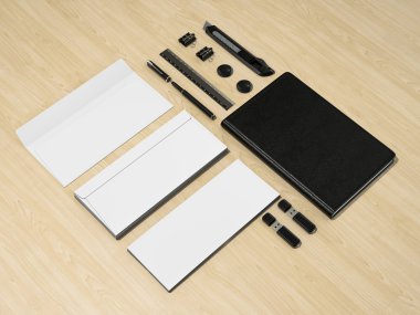 Ahşap arka plan üzerinde örnekler kümesini