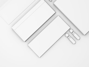 Beyaz arka plan üzerinde beyaz örnekler ayarla