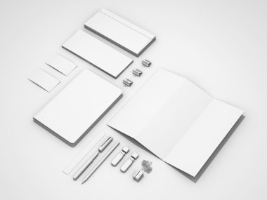 Beyaz arka plan üzerinde beyaz örnekler ayarla