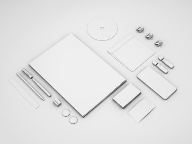 Beyaz arka plan üzerinde beyaz örnekler ayarla