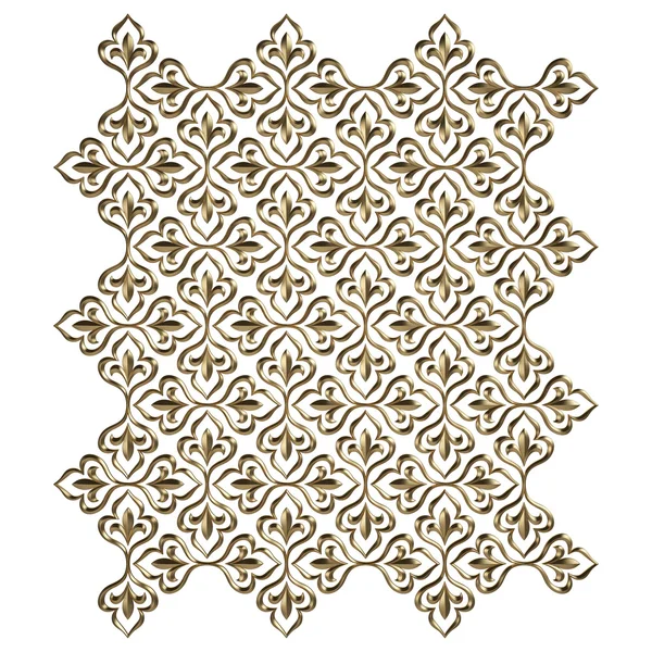 3D-Set eines antiken Goldschmucks auf weißem Hintergrund — Stockfoto