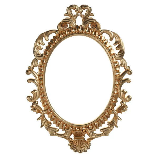 Antik altın süs beyaz bir arka plan üzerinde 3D set