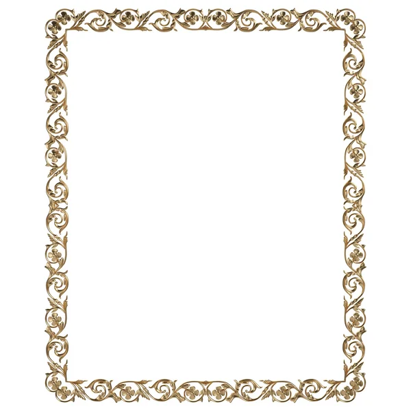 Patrón de oro 3d. Aislado sobre fondo blanco —  Fotos de Stock
