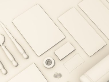 Vintage kimlik öğeleri kümesi