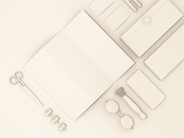 Vintage kimlik öğeleri kümesi