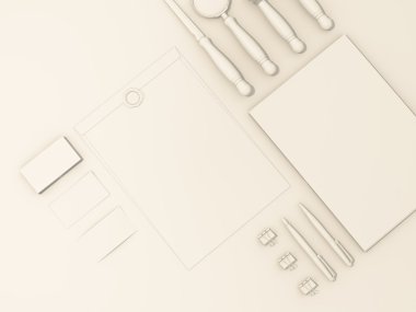 Vintage kimlik öğeleri kümesi