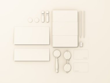 Vintage kimlik öğeleri kümesi