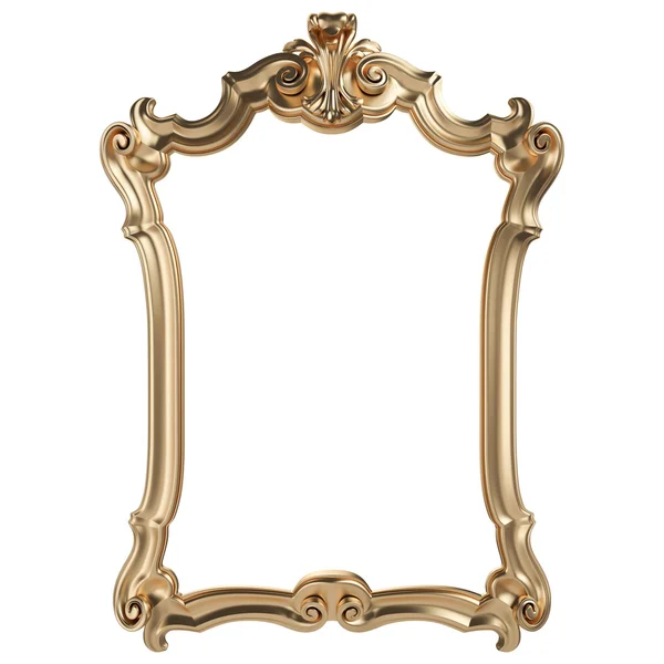 Gold frame. Isolated over white background — Stock Photo, Image