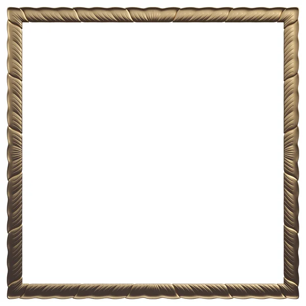 Gold frame. Isolated over white background — Stock Photo, Image