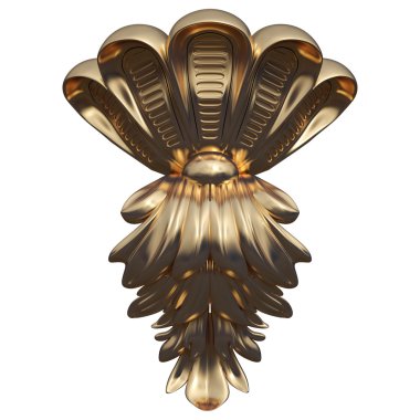 Altın deseni kümesi. Beyaz arka plan üzerinde izole