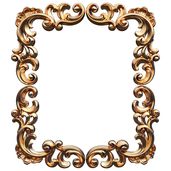 Set of gold pattern. Isolated over white background — Stock Photo, Image