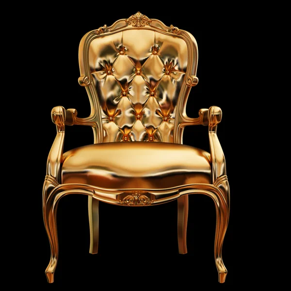 Illustration of a golden chair. Isolated — Stock Photo, Image