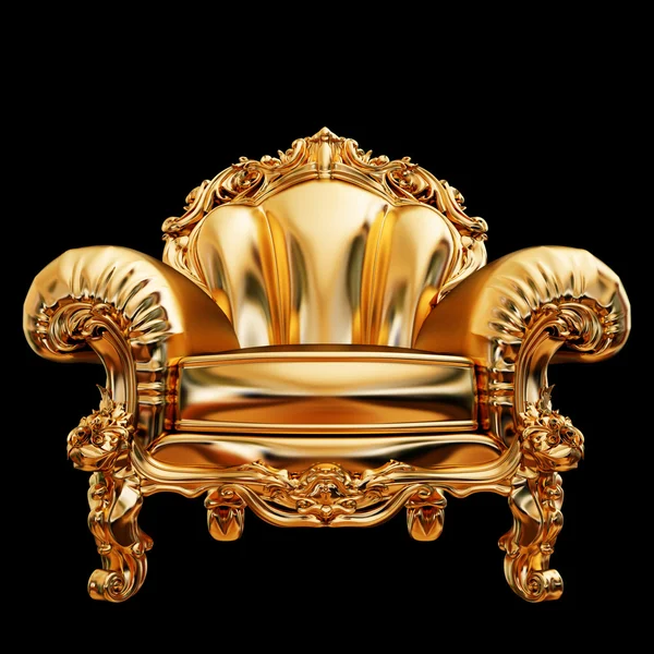 Illustration of a golden chair. Isolated — Stock Photo, Image