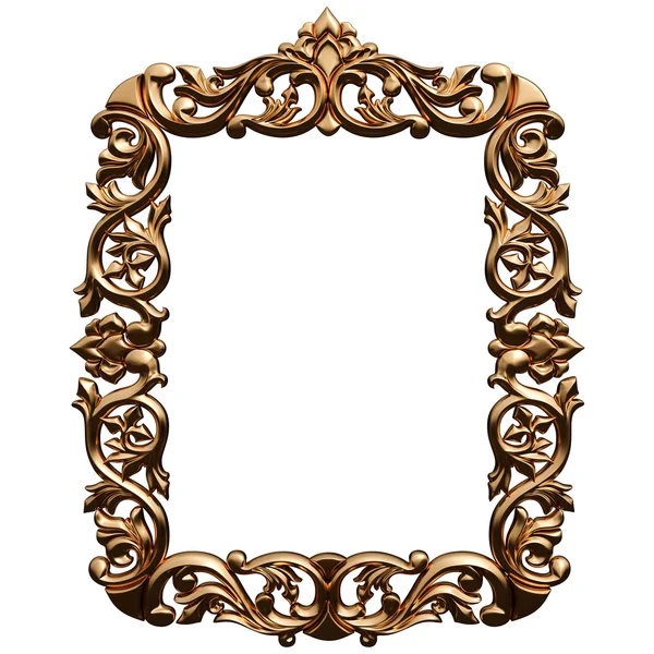 Set of Gold frame. Isolated over white background