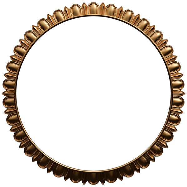 Set of Gold frame. Isolated over white background