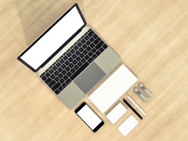 Kurumsal kimlik şablon tasarım Kırtasiye