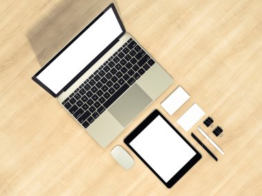 Kurumsal kimlik şablon tasarım Kırtasiye