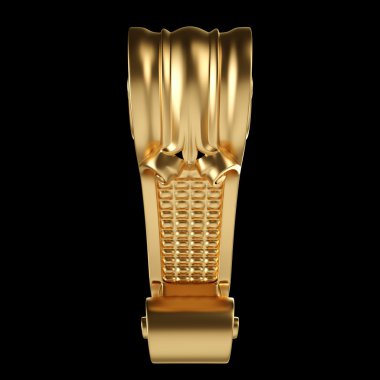 Siyah bir zemin üzerine altın süsleme