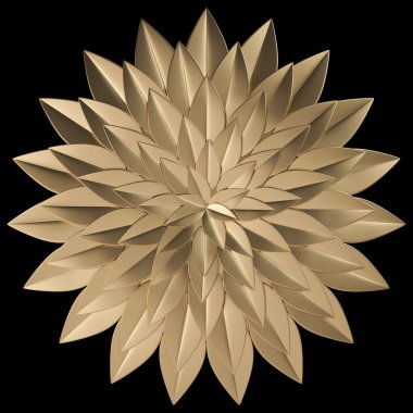 Siyah bir zemin üzerine altın süsleme