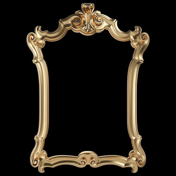 Altın Çerçeve. Siyah arka plan üzerinde izole